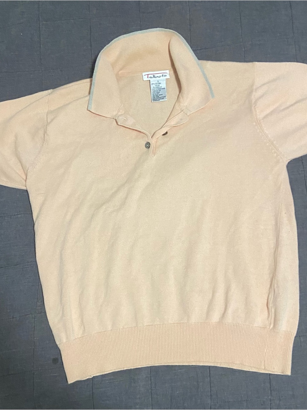 Talbots peach small sweater type blouse